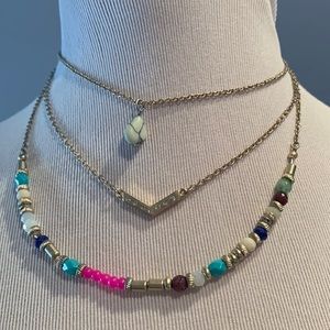 Colorful layered necklace